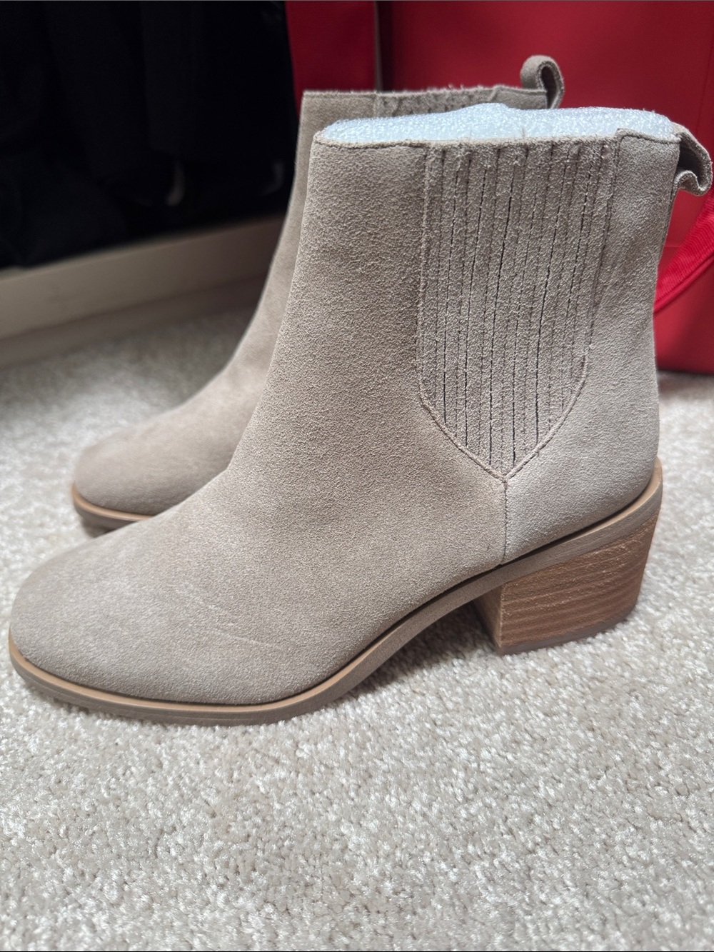 Splendid Taupe Suede Chelsea Ankle Boots